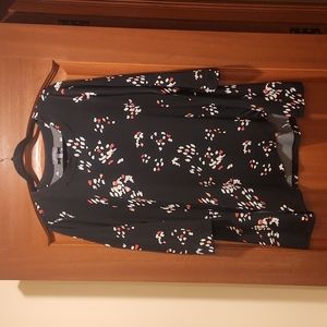 The Limited 3/4 sleeve blouse top black size 0X